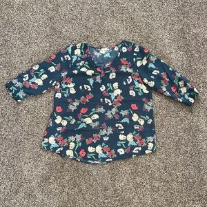 Maurice’s 3/4 Sleeve Floral Blouse SZ XL